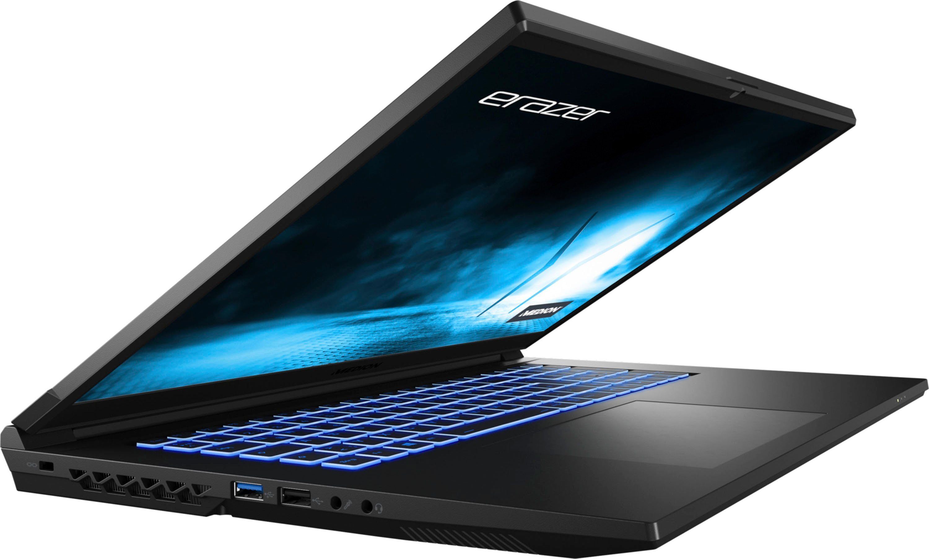Medion® ERAZER® Scout E10 Gaming-Notebook (43,9 cm/17,3 Zoll, Intel Core i5 12450H, GeForce GTX 1650, 512 GB SSD)