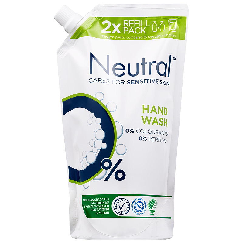 Neutral Håndsåpe 500 ml parfymefri refill Neutral