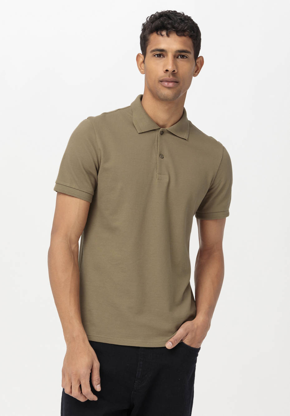 Poloshirt Zwirnjersey aus reiner Bio-Baumwolle