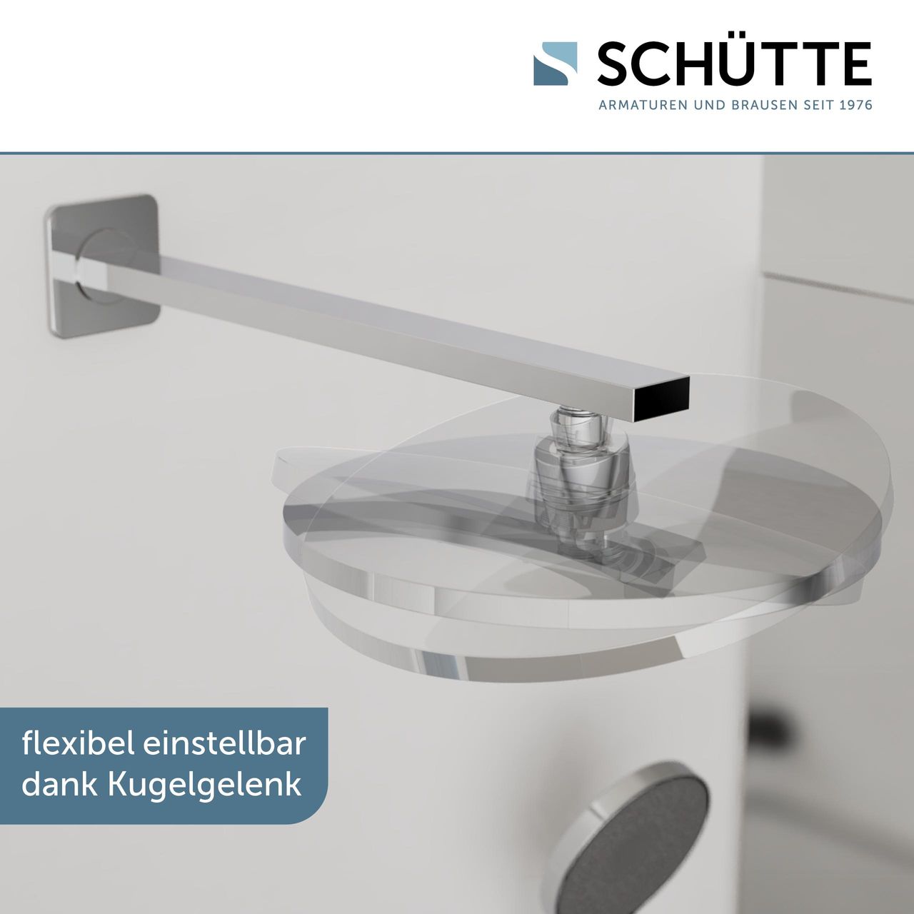 Schütte CAPRI Kopfbrause, Chrom/Anthrazit