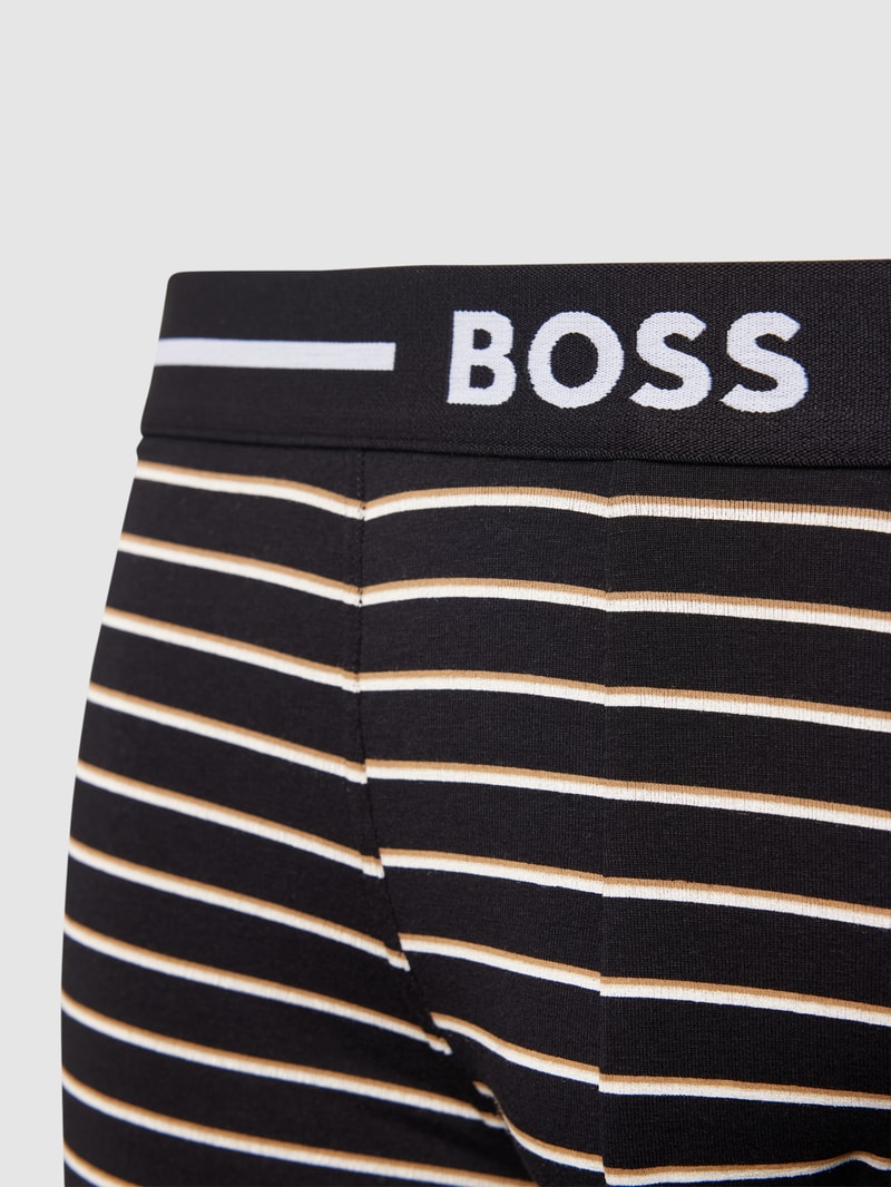 Trunks mit Label-Bund im 3er-Pack in schwarz