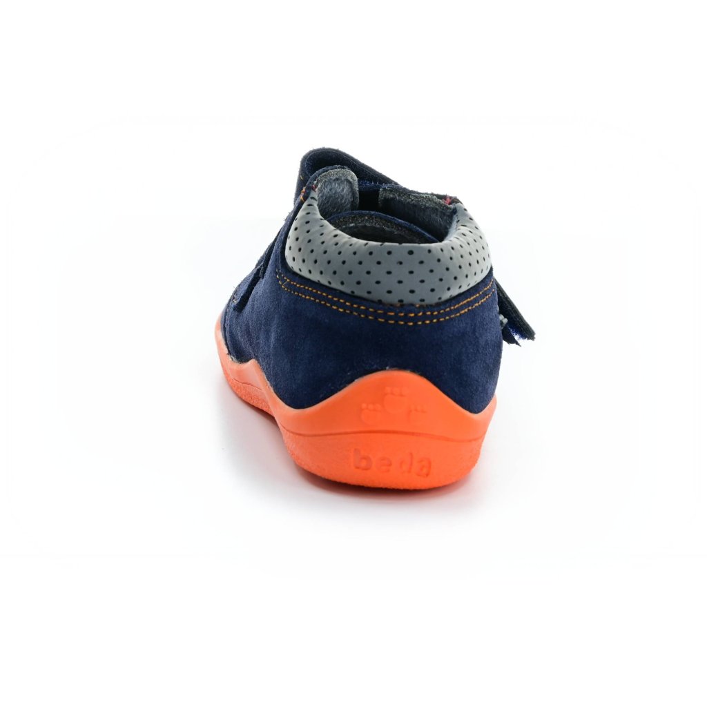 Beda Blue Mandarine mit Membran (BF 0001/W/M/2) dunkel blaue Barfuß-Stiefeletten