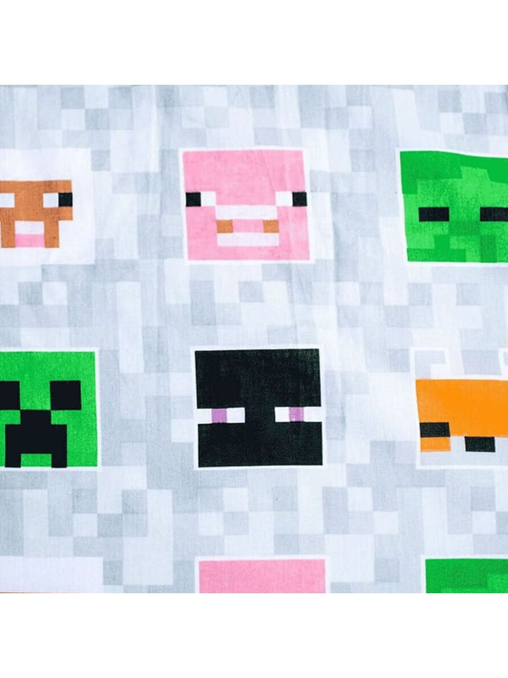 Minecraft Minecraft Spannbetttuch 90x200 cm – Weiches Baumwoll-Bettlaken in Grün günstig kaufen 90x200 cm