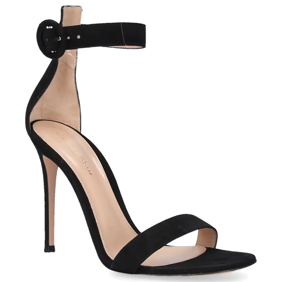 Gianvito Rossi - Sandalen PORTOFINO 105 Veloursleder - schwarz
