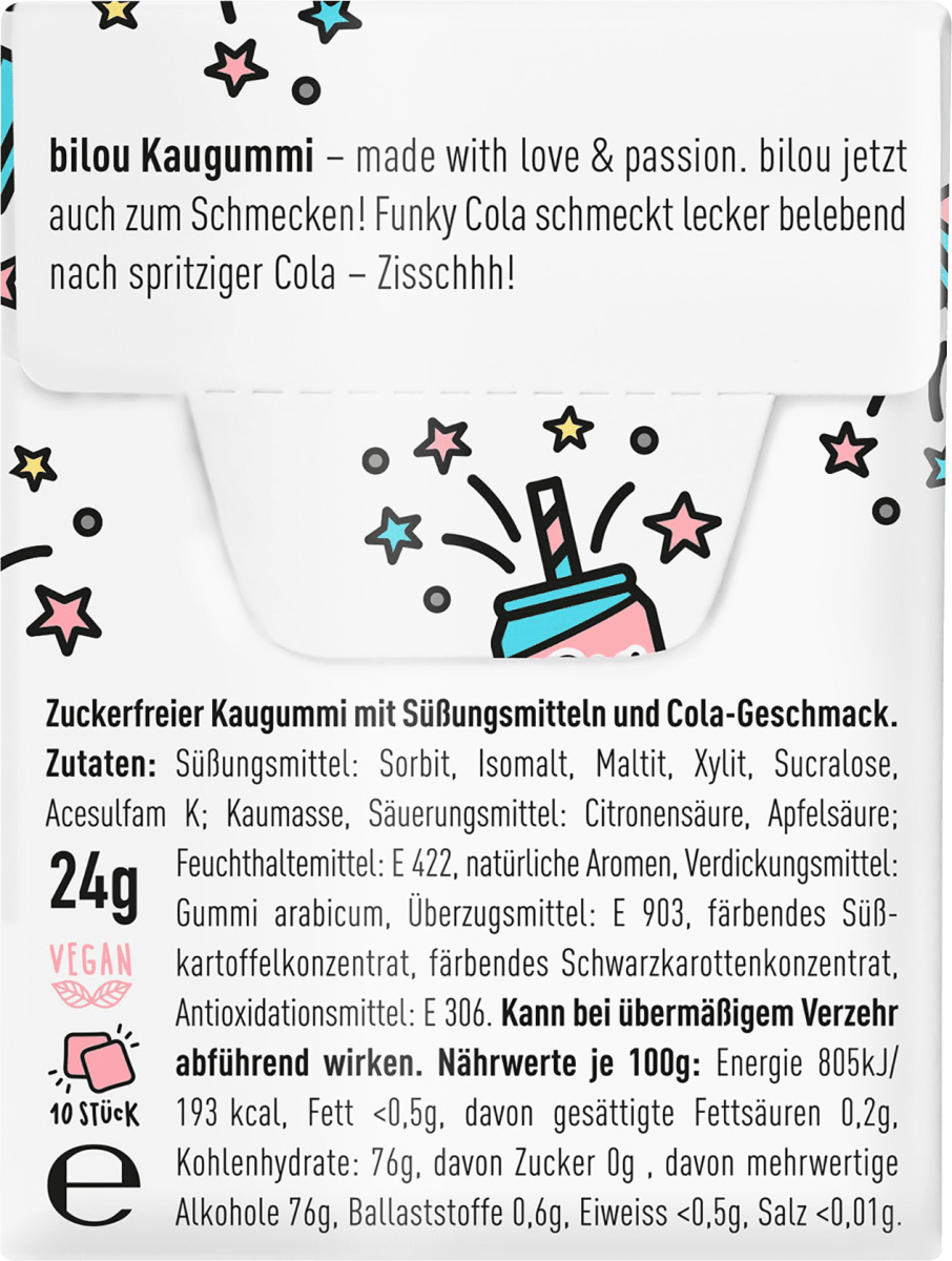 Kaugummi, Funky Cola Flavour (10 Stück), 24 g