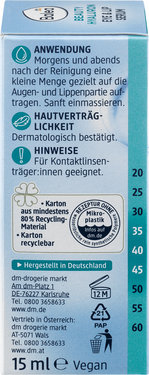 Serum Beauty Hyaluron Eye & Lip, 15 ml