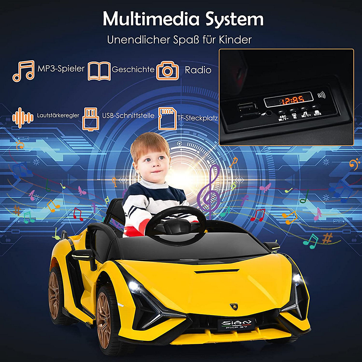 Elektroauto Lamborghini 2.4G Fernbedienung 3-8 Jahre