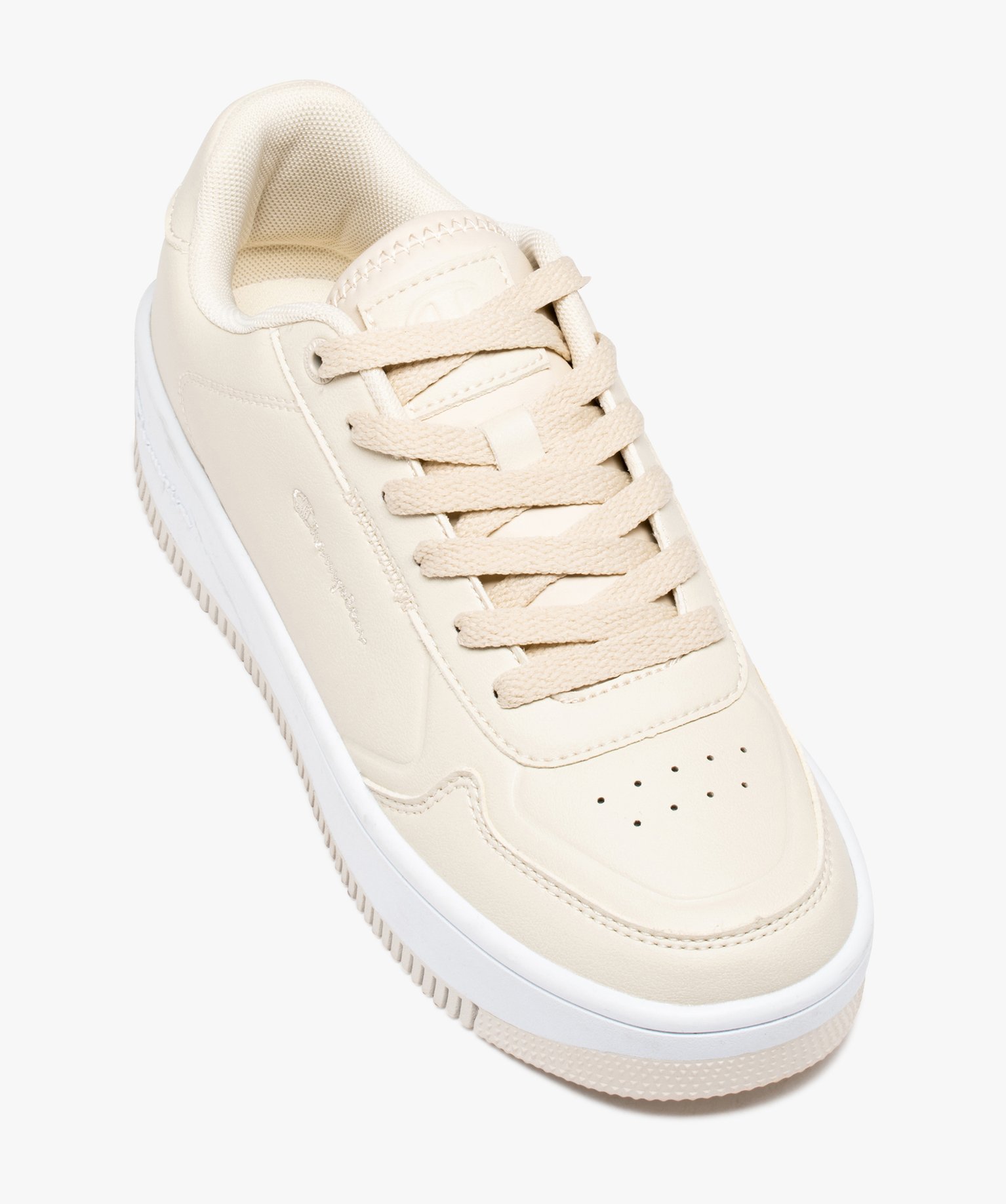 Baskets femme unies style rétro à lacets - Champion blanc | GEMO