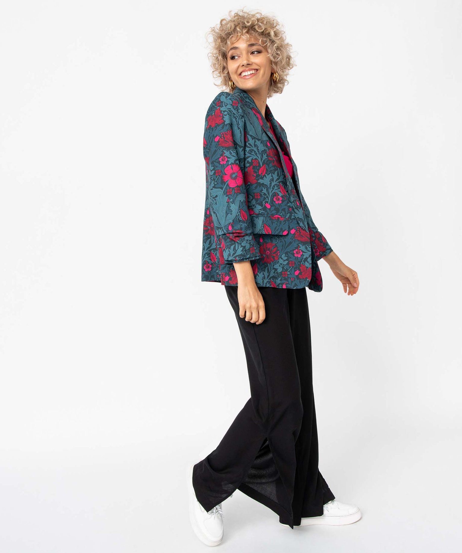 Veste à manches froncées femme imprime | GEMO