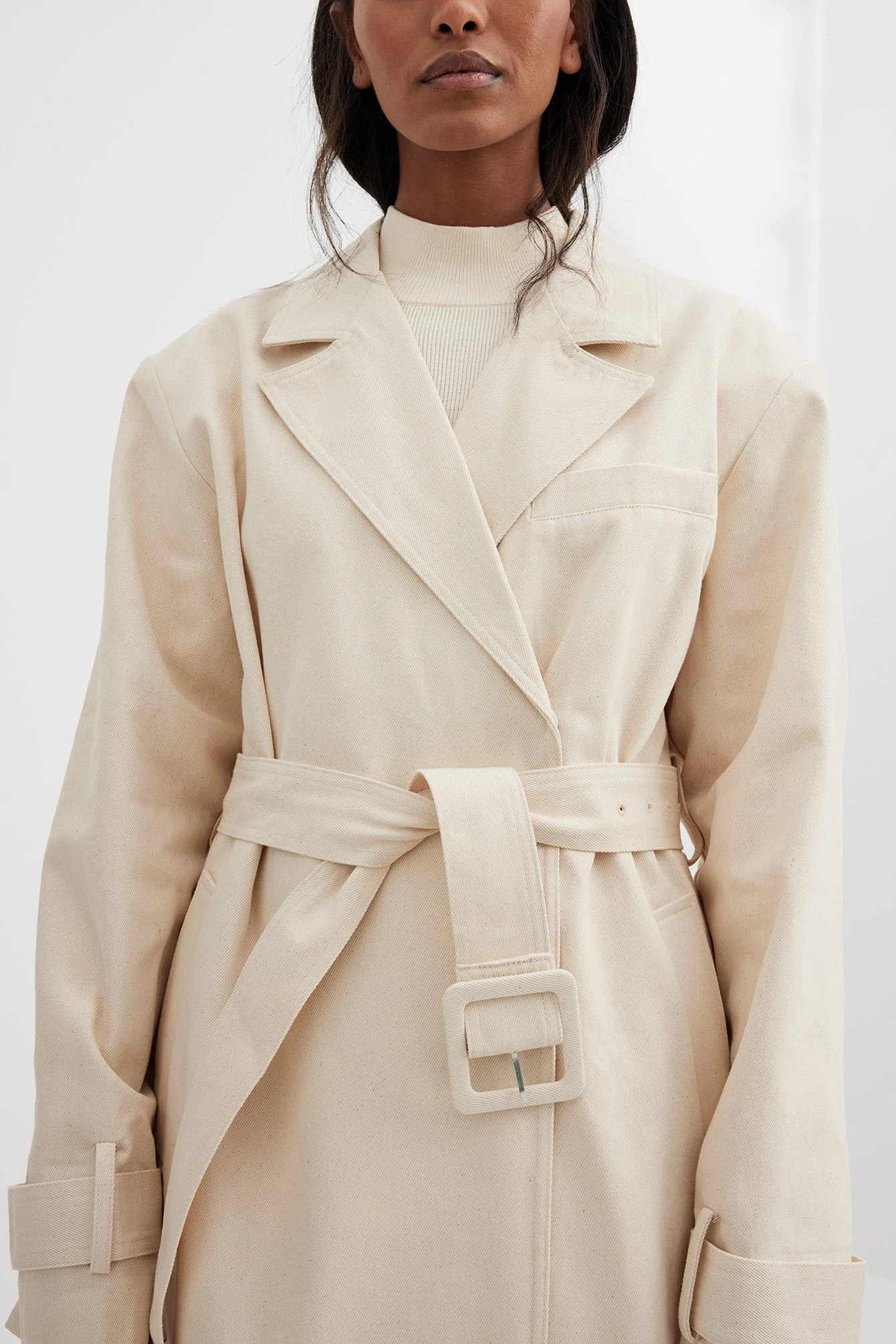 Trenchcoat aus schwerer Baumwolle