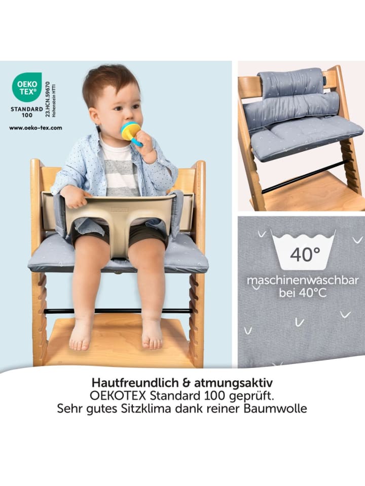 LaLoona Sitzkissen / Hochstuhlauflage für Stokke Tripp Trapp in grau günstig kaufen onesize