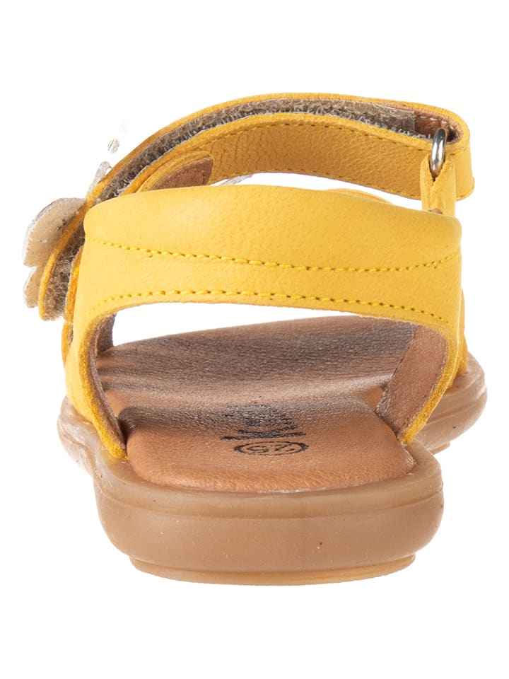 kmins Leder-Sandalen in Gelb günstig kaufen