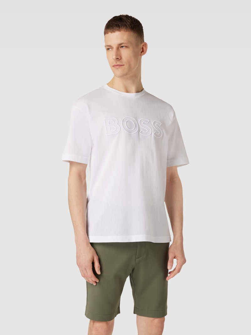 T-Shirt mit Rundhalsausschnitt in weiß