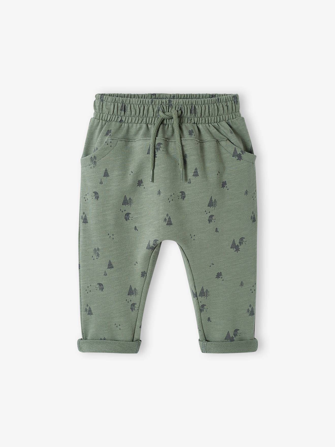 Pantalon molleton bébé garçon caramel imprimé
