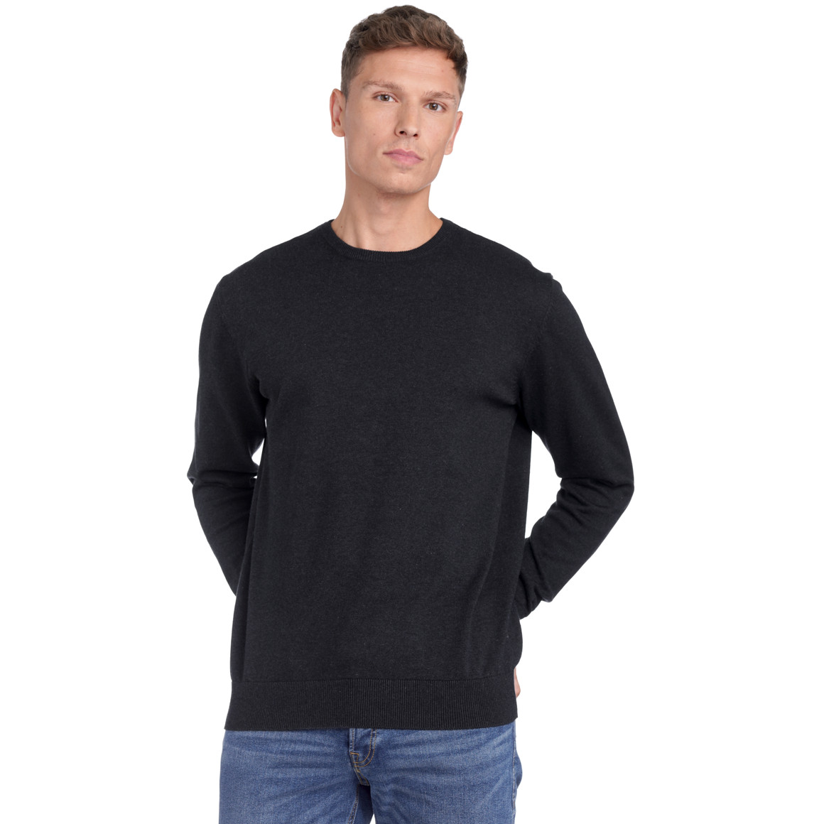 Herren Feinstrickpullover mit Rundhals
