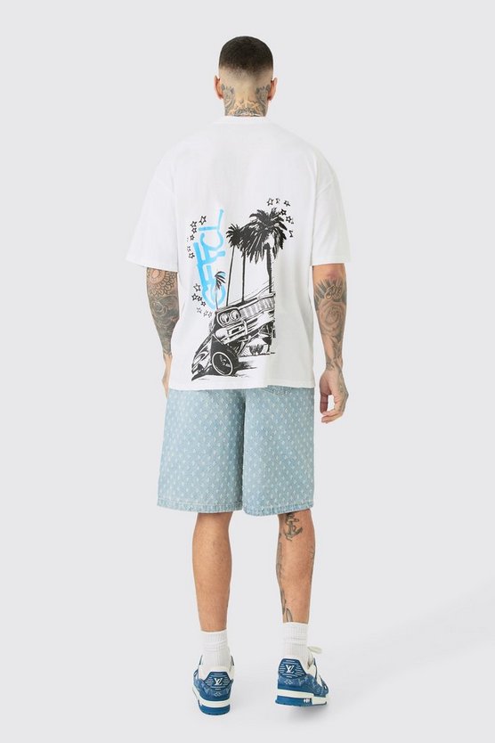 Tall Oversize T-Shirt mit Official Auto Print