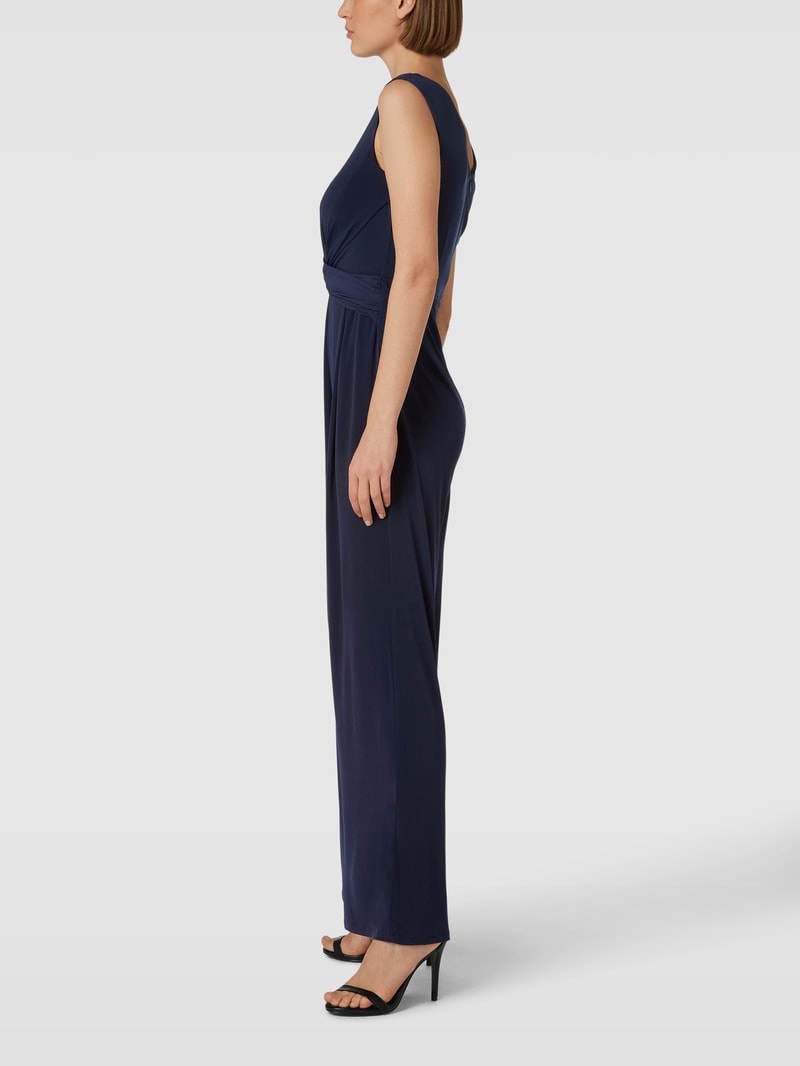 Jumpsuit mit U-Boot-Ausschnitt in dunkelblau