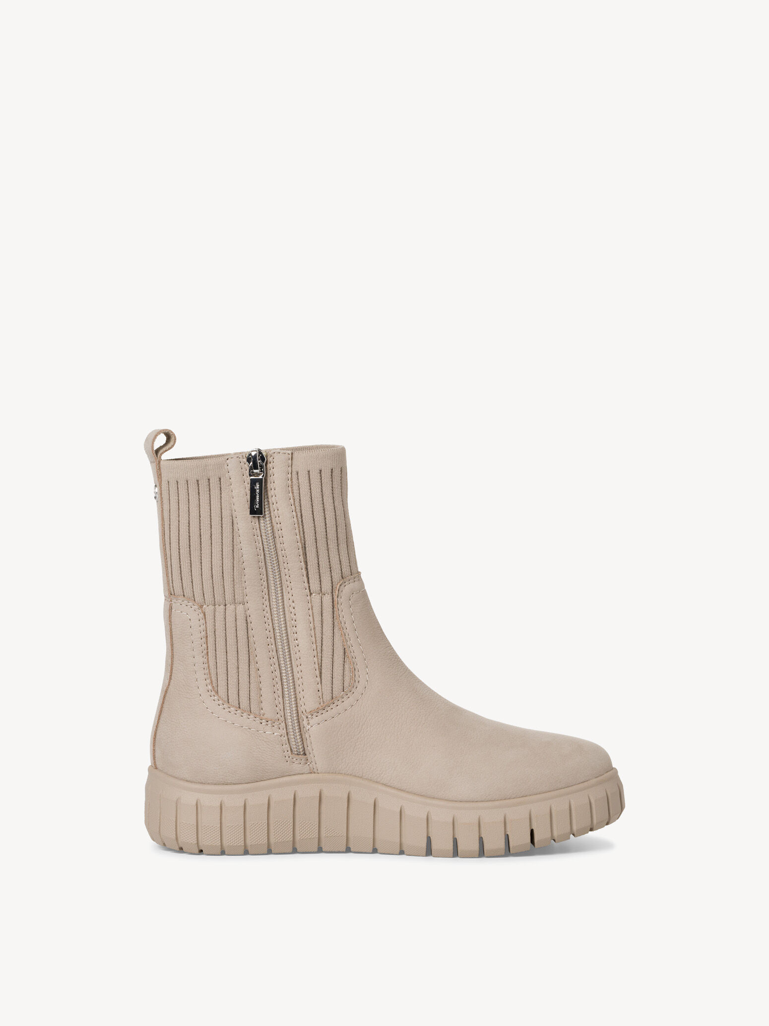 Bottine en cuir - gris