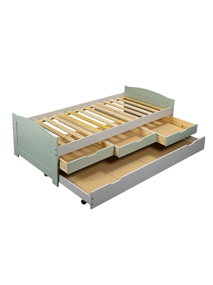 ebuy24 Bett Prati Hellgrau 205 x 98 cm günstig kaufen onesize