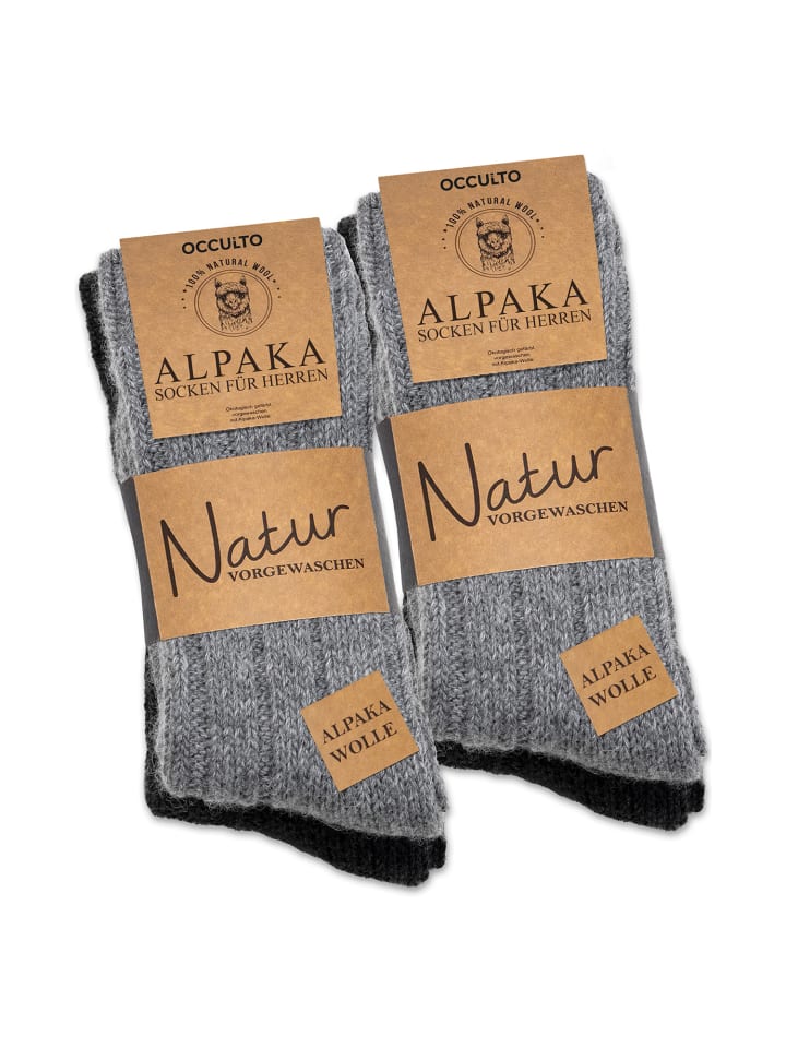 Occulto 4er Pack Alpaka Socken Sol in Grau günstig kaufen 39-42