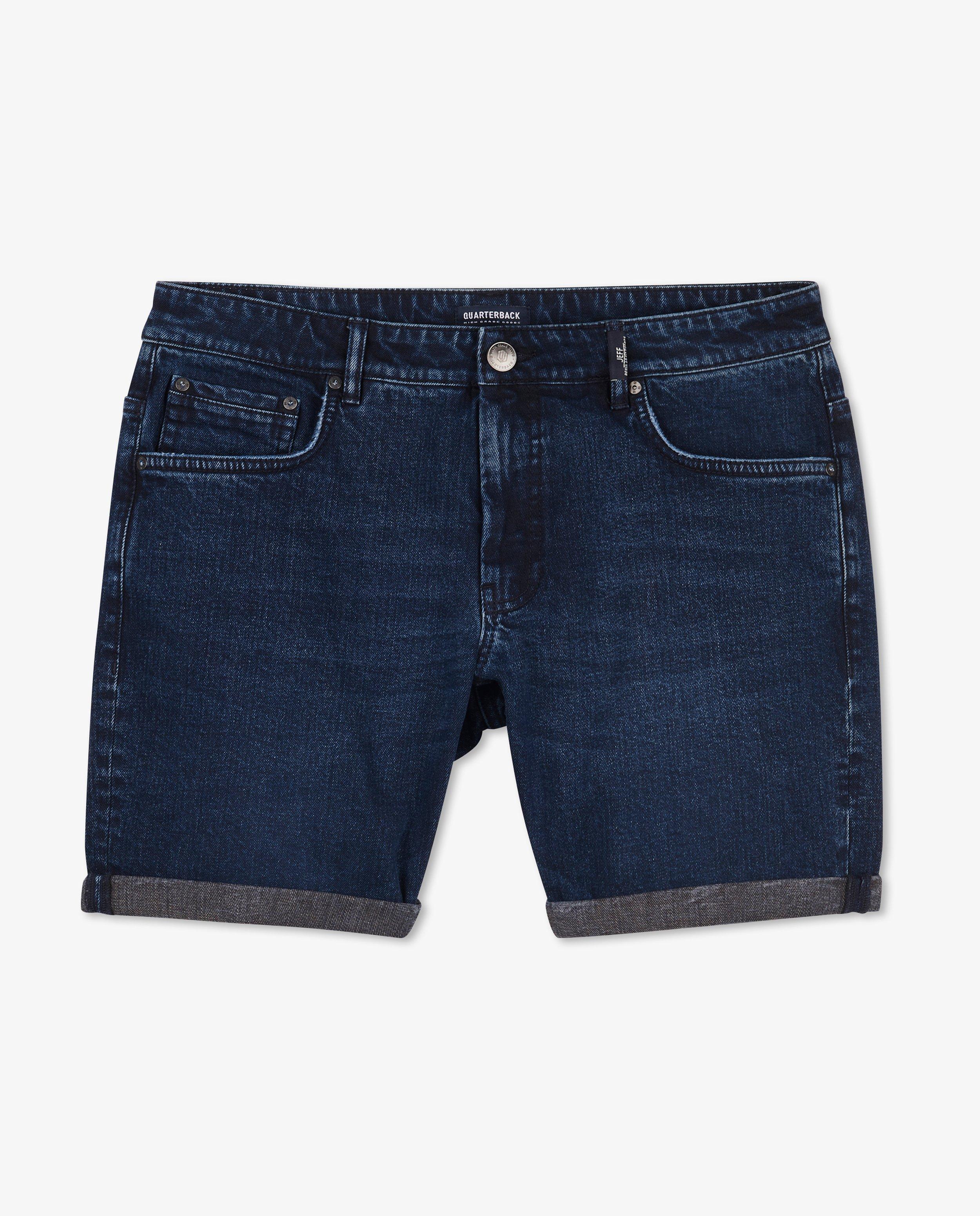 Quarterback Mörkblå jeansshorts Jeff mörkblå
