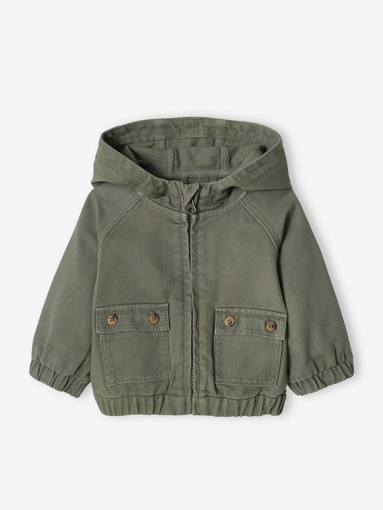Blouson bébé avec capuche gris ardoise