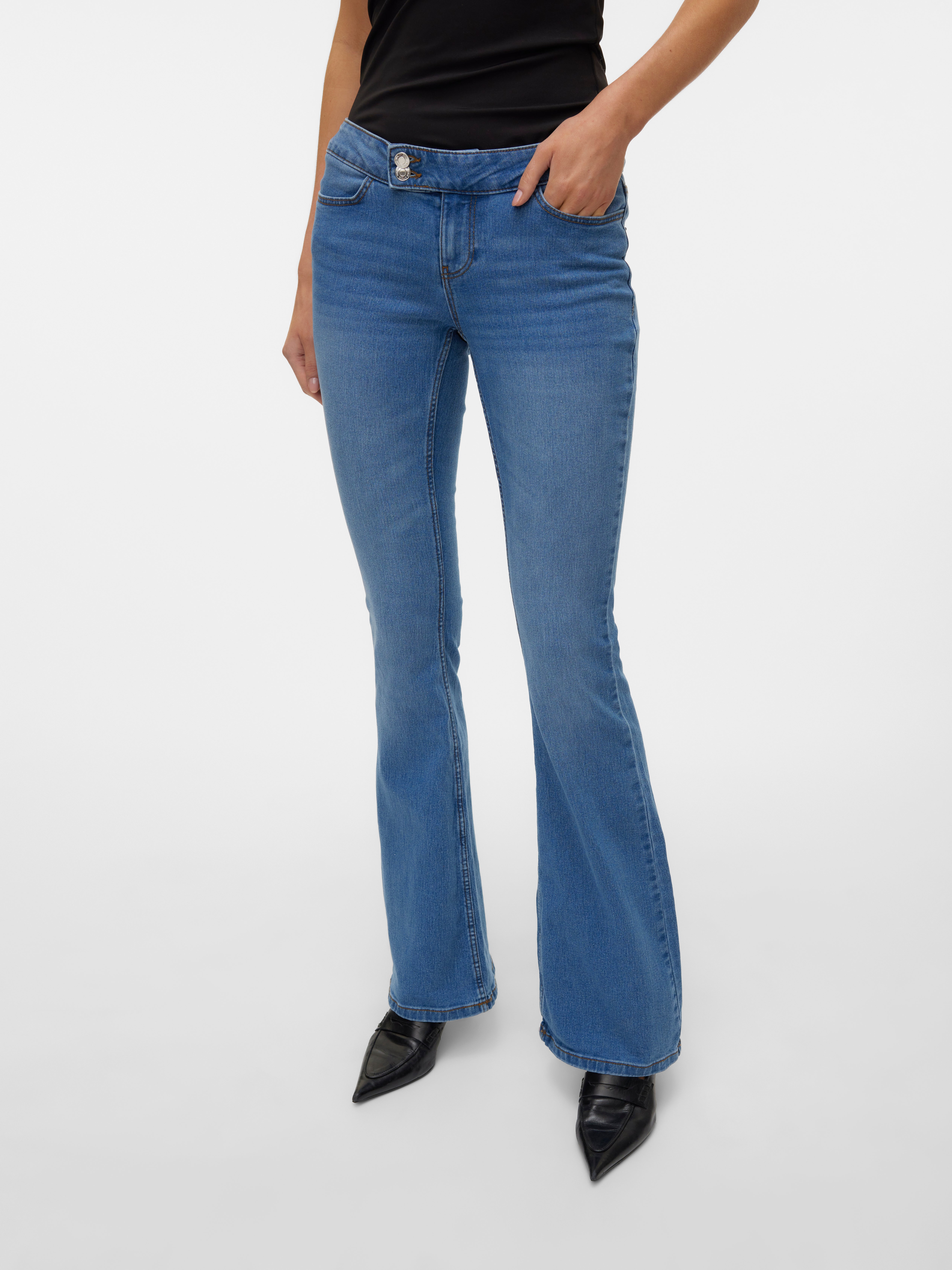 VMSIGI Niedrige Taille Ausgestellt Jeans