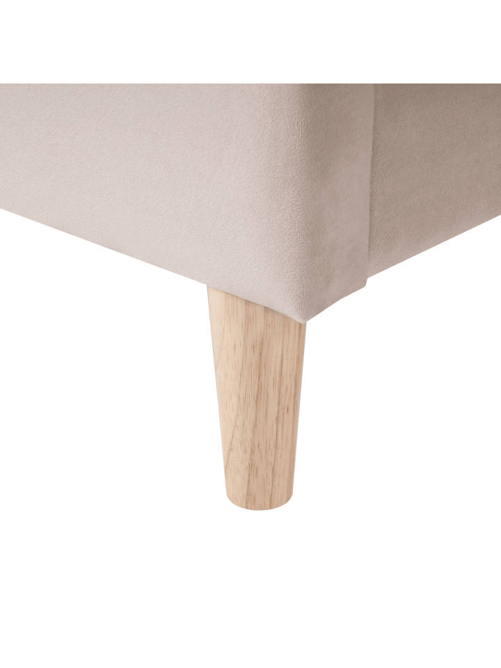 Beliani Einzelbett CORSAINT in Beige/Heller Holzfarbton - (W) 98 x (H) 92 x (L) 209 cm günstig kaufen onesize