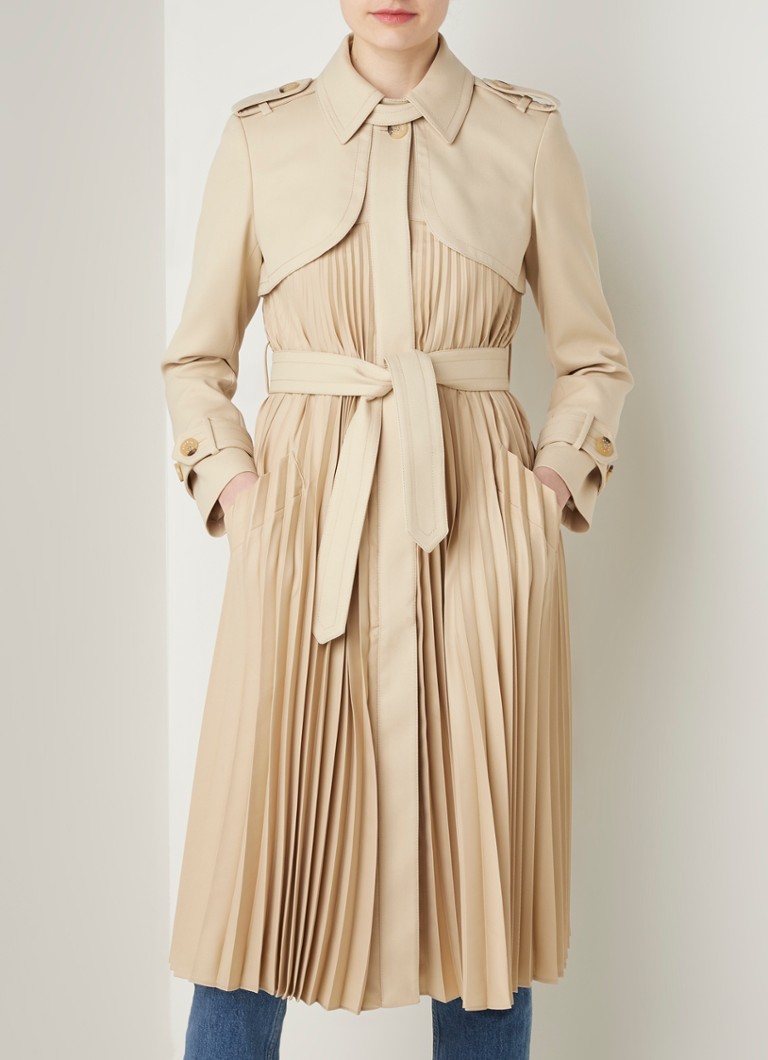Trench plisat Sandro cu curea.