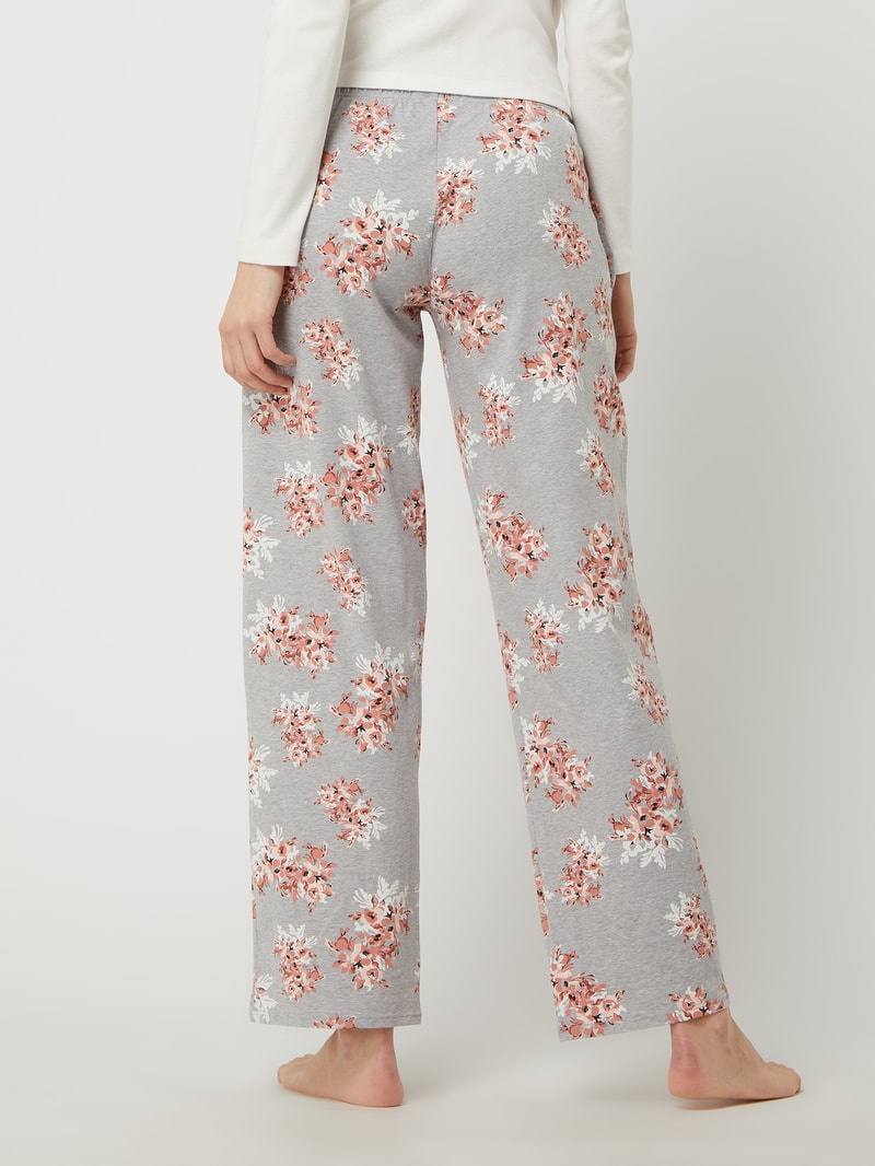 Lounge-Hose mit Logo-Applikation in mittelgrau