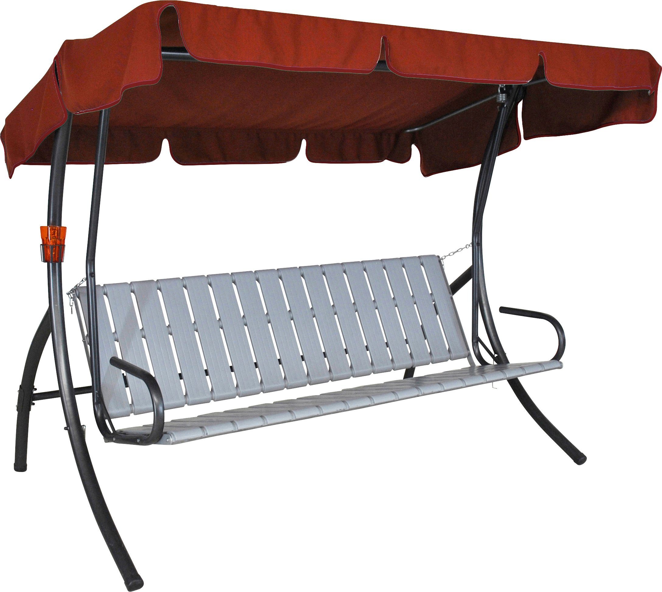 Angerer Freizeitmöbel Hollywoodschaukel Comfort Style, 3-Sitzer, Bettfunktion, inkl. Auflagen und Zierkissen