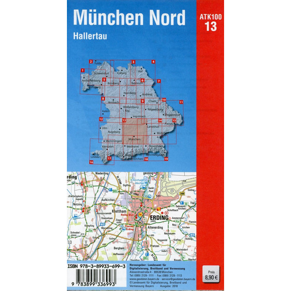 München-Nord 1 : 100 000 - Wanderkarte