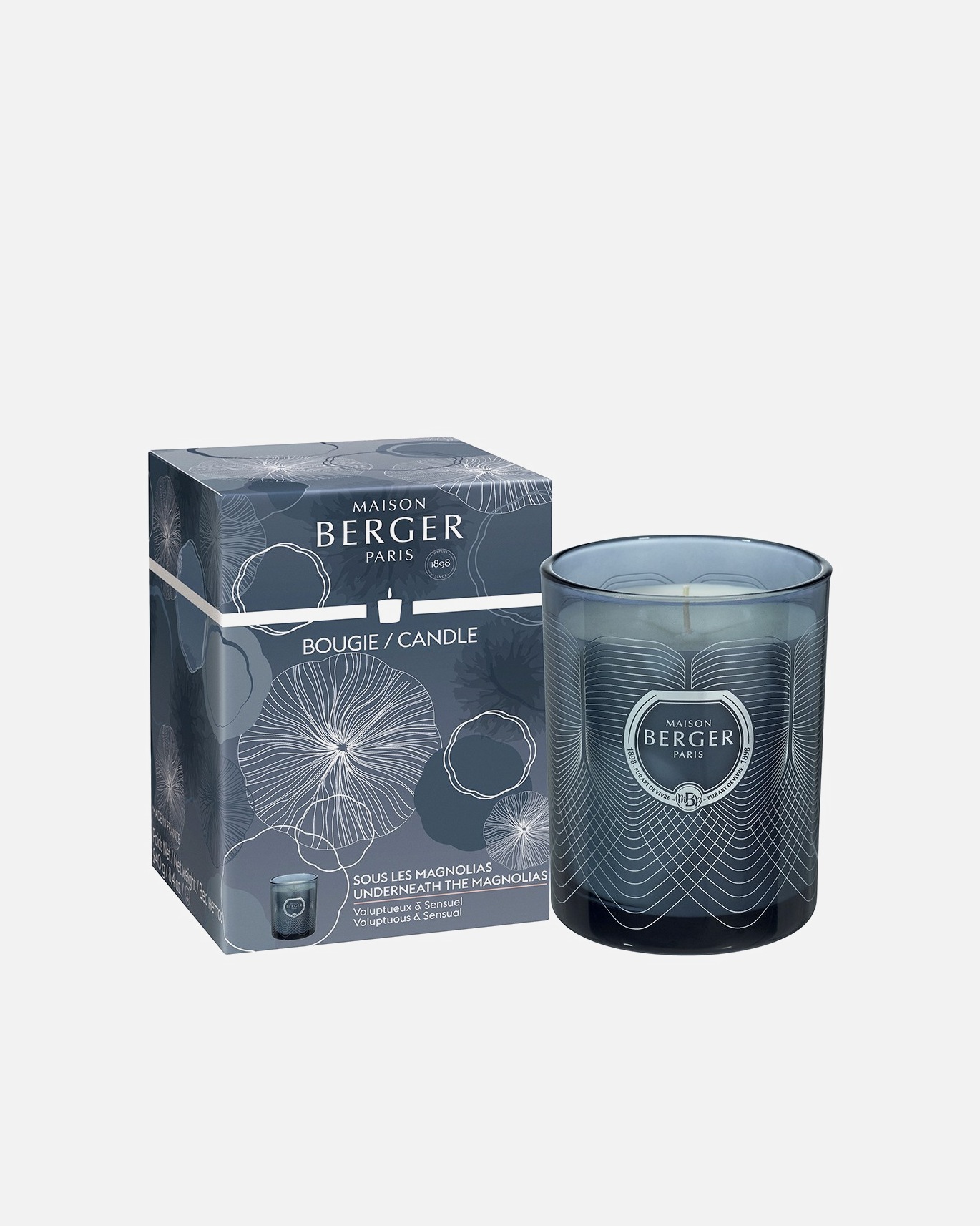 Maison Berger Midnight Blue Molecule svijeća Ispod magnolija