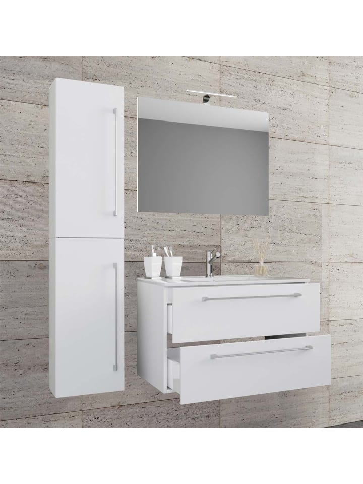 ebuy24 Badmöbelset Badinos80S Weiß 81 x 47 cm günstig kaufen onesize