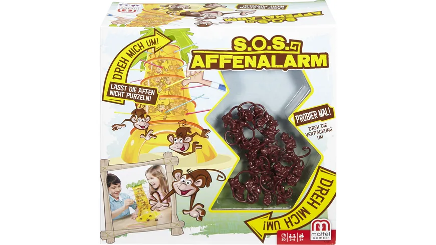 Mattel Games S.O.S. Affenalarm, Kinderspiel, Familienspiel