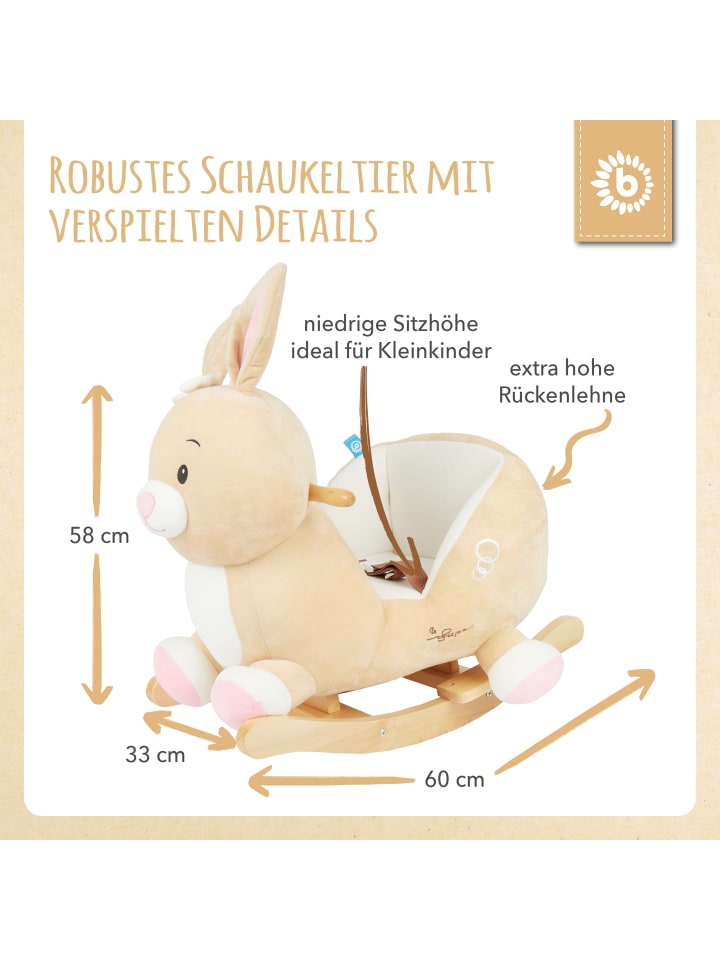 Bieco Spielwaren Schaukeltier Hase Hopsi in Beige günstig kaufen onesize