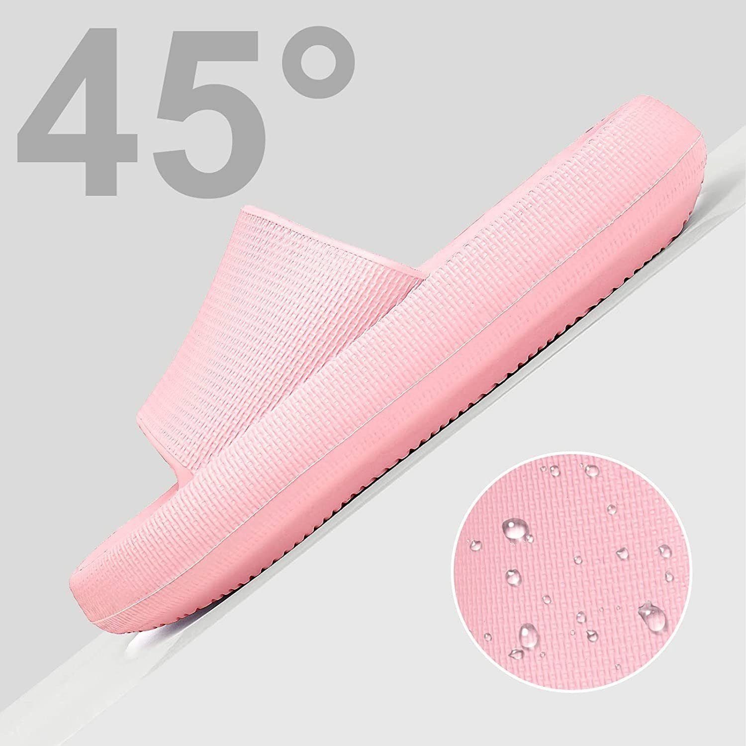 SOTOR Badeschuhe 4CM dicke Sohle weiche Hausschuhe Hausschuhe Badeschuh Geeignet für Bad, Schlafzimmer, Wohnzimmer, Strand, Freizeit.
