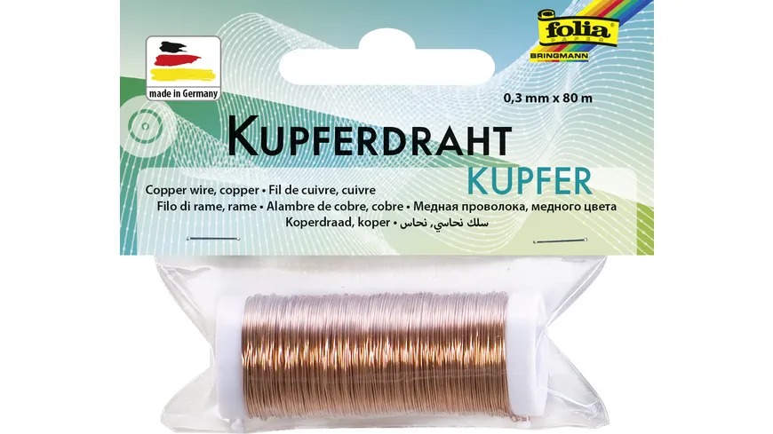 folia Kupferdraht, 0,3mmx80m, kupfer 80 m kupfer
