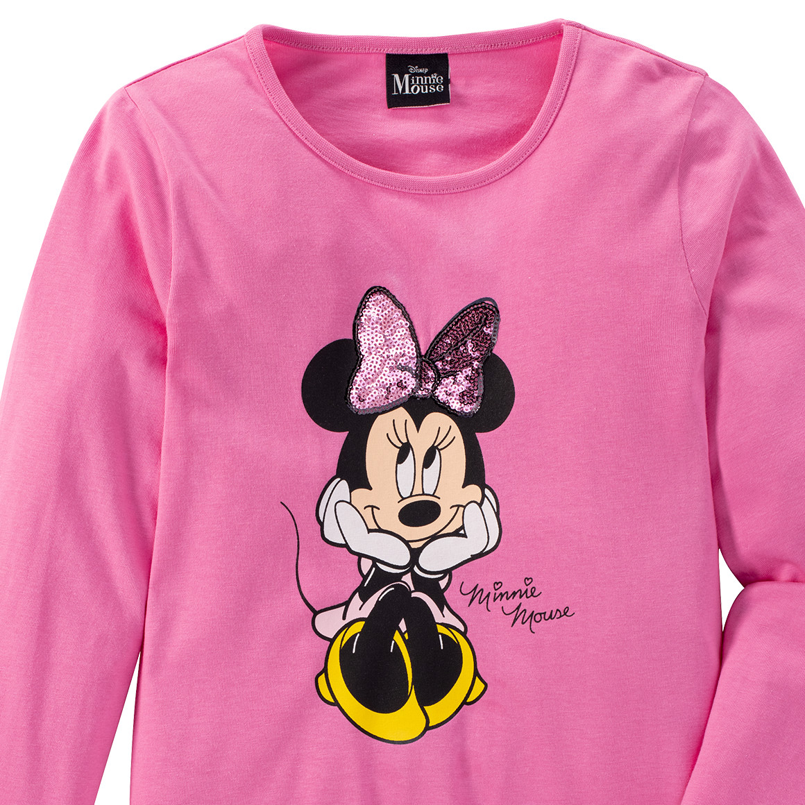 Minnie Maus Langarmshirt mit Pailletten