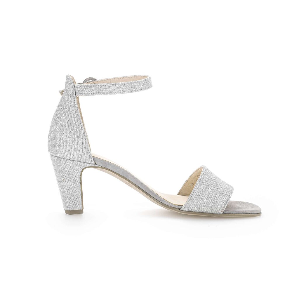 Gabor fashion Riemchensandale silber