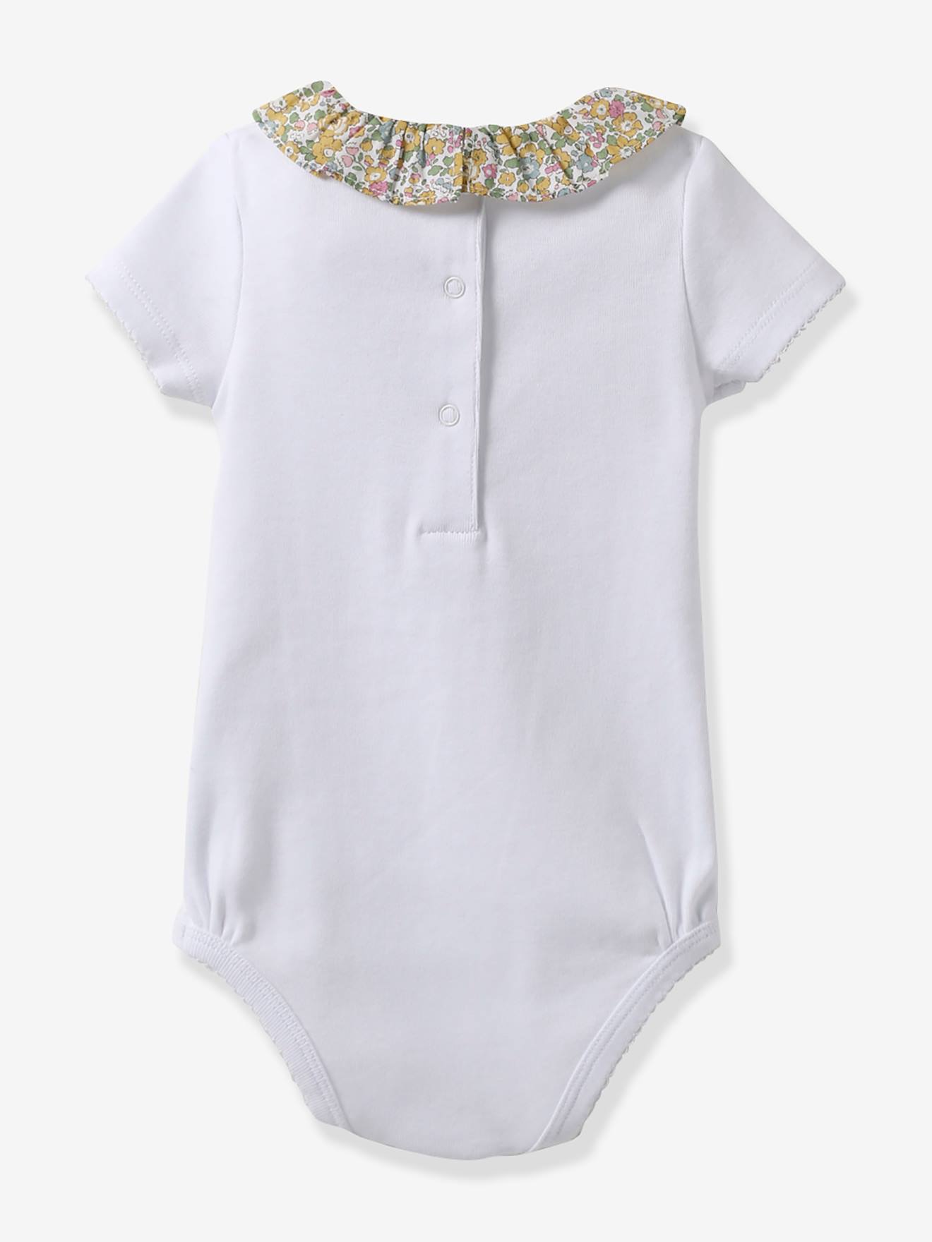 Cyrillus Baby Body mit Liberty-Kragen CYRILLUS aus Bio-Baumwolle - gelb