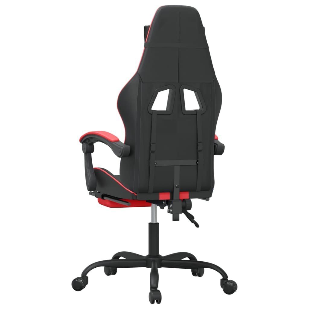 vidaXL Gaming-Stuhl Gaming-Stuhl mit Fußstütze Drehbar Schwarz & Rot Kunstleder (1 St)