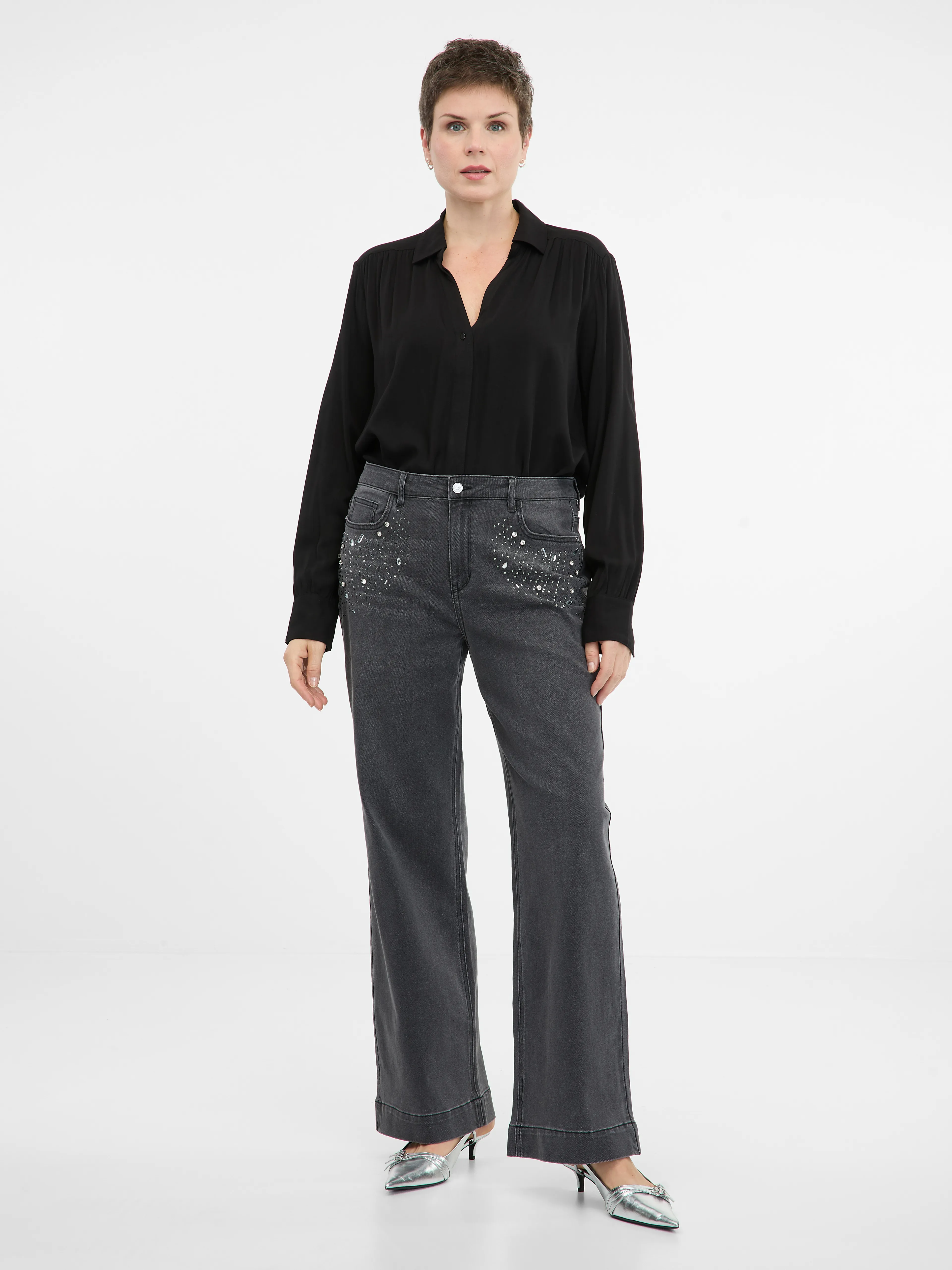 Schwarze Damen-Bluse ORSAY