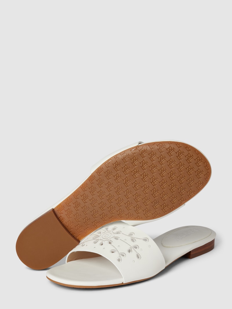 Sandalen mit flachem Absatz Modell 'ANDEE' in weiß