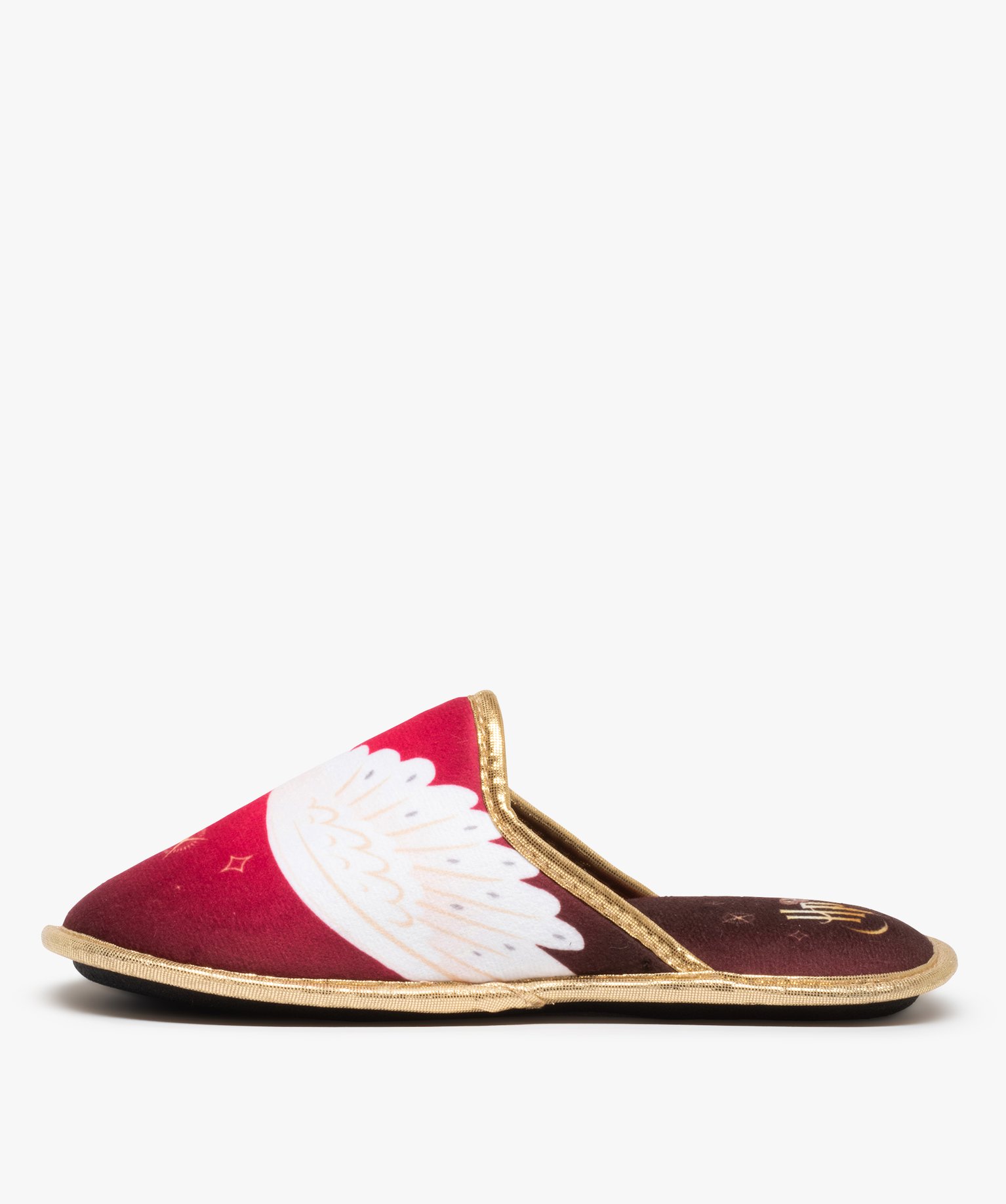 Chaussons femme mules en velours imprimé – Harry Potter rouge | GEMO