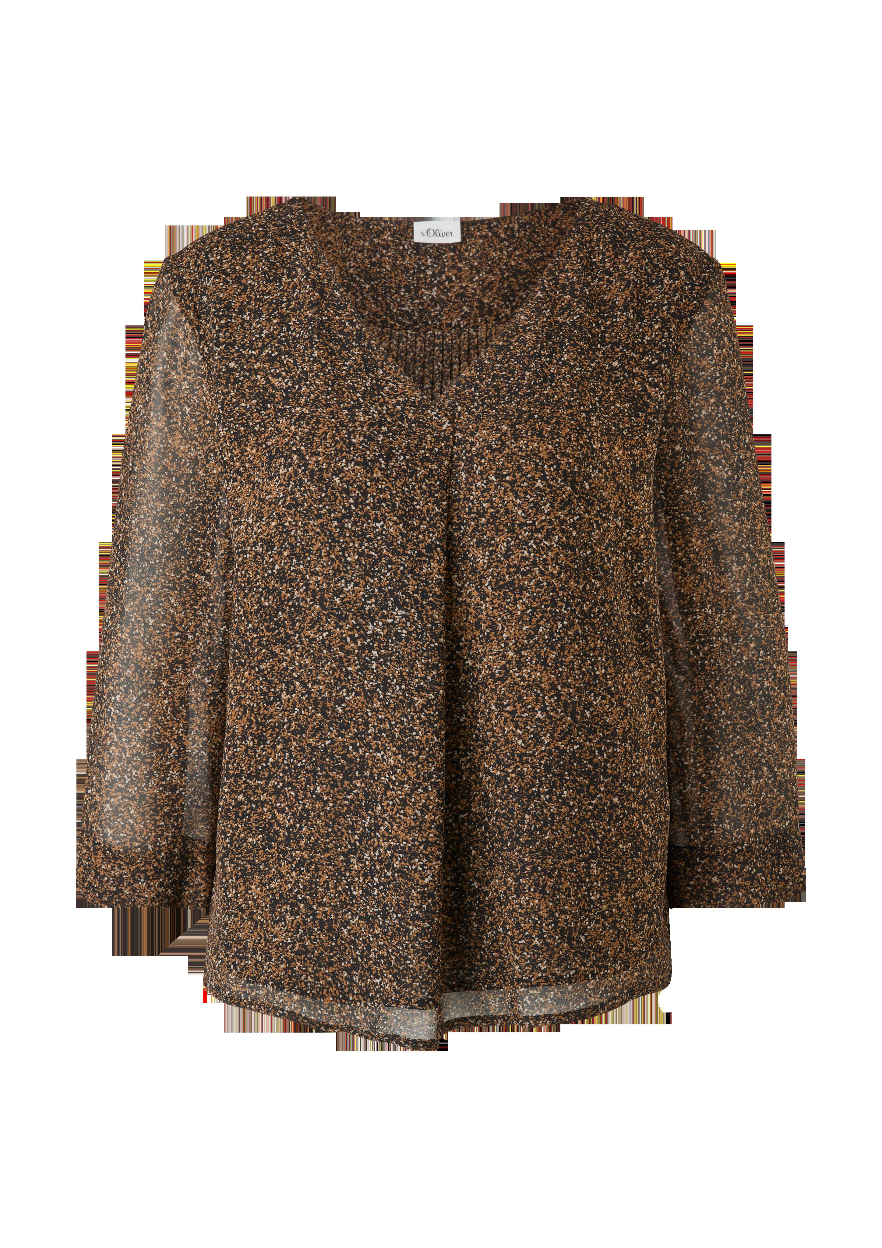 Chiffonbluse mit Plisséefalten  2122177-99A1