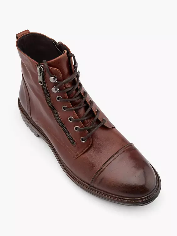 AM SHOE Leder Schnürboots