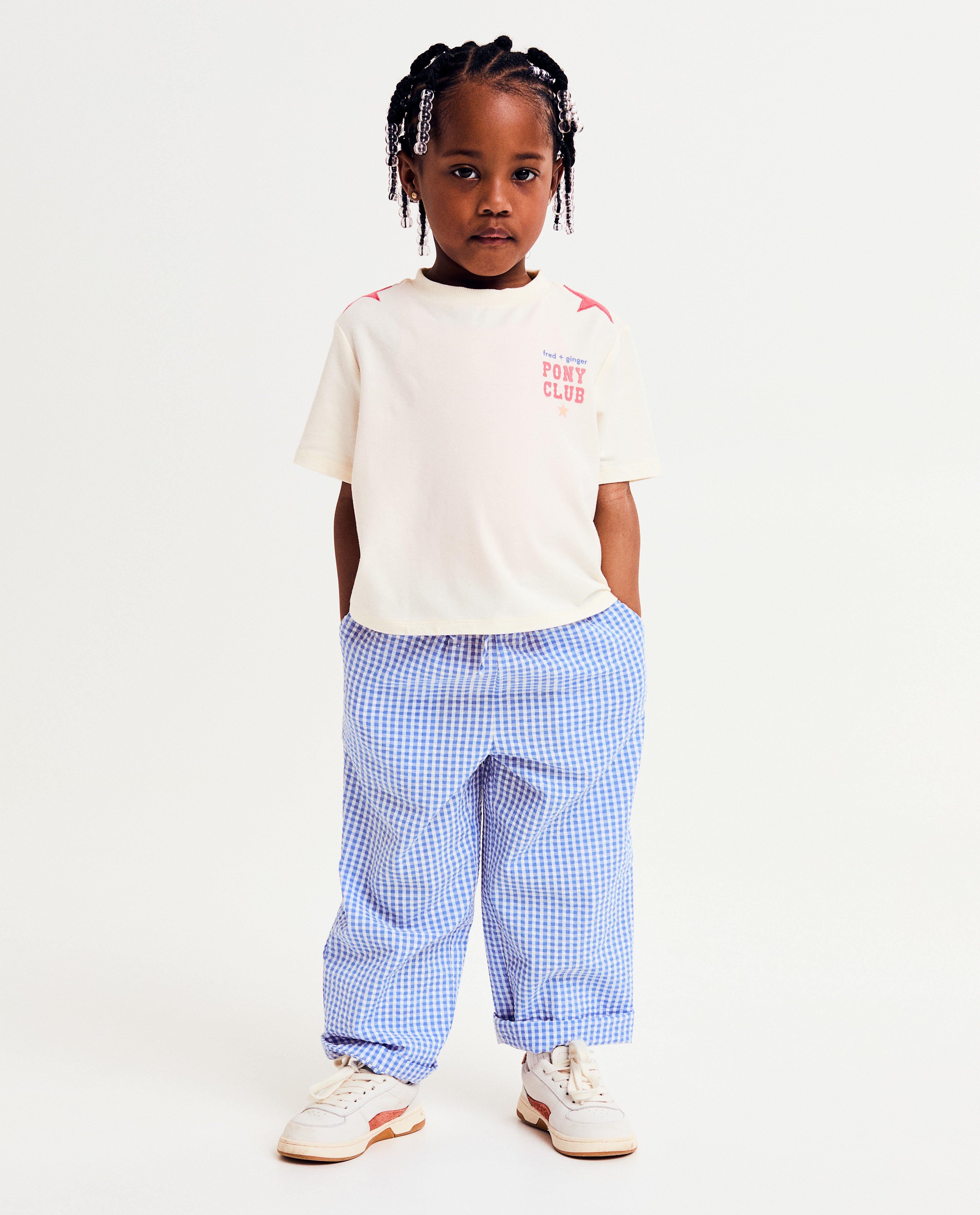 Tricou cu franjuri Fred + Ginger, 92-134 alb