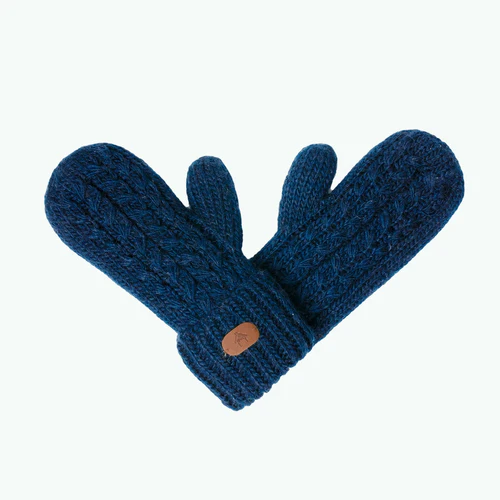 Navy Blue Hot Chocolate Mittens - Child's Navy Blue