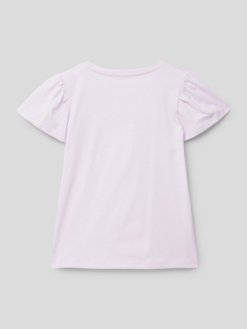 T-Shirt mit Motiv-Print in flieder